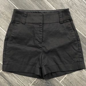 Express black high-waisted shorts